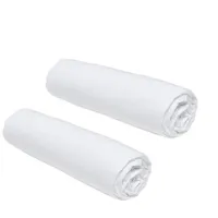 2 Spannbettlaken – 140 x 190 cm – Kreide