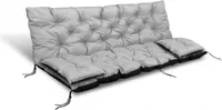 Zestaw ogrodowy jasnoszary 100x60x50cm + 2 poduszki 42 x 42 cm