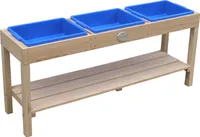 AXI Sand und Wassertisch aus Holz | Sandtisch / Matschtisch mit 3 Behältern & Ablagefläche | 124 x 50 cm