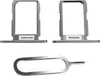 Samsung Galaxy S6 G920F Sim Karten Halter Tray Adapter Fach Stecker Slot + Nadel Schwarz