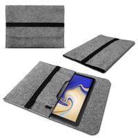 Sleeve Tasche für Samsung Galaxy Tab S9 S8 Plus Hülle Filz Schutzhülle Tablet, Farbe:Grau