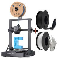 Creality Ender-3 V3 SE 3D Drucker, Mit 3,2"-Farbdisplay, 180mm/s Druck, automatische Nivellierung + 1KG Weiß PLA-Filament+ 1KG Schwarz PLA-Filament
