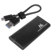 NVMe SATA SSD M.2 Gehäuse NVMe (PCIe), NGFF (SATA) Unterstützt USB 3.1 2230/2240/2260/2280 USAP Kompatibel mit PC und Mac Aluminium Plug&Play Schwarz