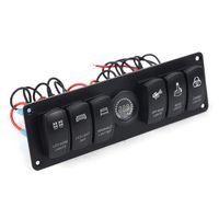 3 Gang LED Schaltpanel Schalttafel Voltmeter Wippschalter Schalter 12V Auto Boot 