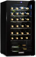 Klarstein Weinkühlschrank, 1 Zonen Getränkekühlschrank Klein, Kleiner Weinschrank 74L, Wein-Kühlschrank Klein mit Glastür, Indoor/Outdoor Flaschenkühlschrank, Wine Fridge 5-18°C, 28 Flaschen