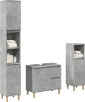 CLORIS 3-tlg. Badmöbel-Set Betongrau Holzwerkstoff 3324945