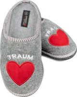 Sprint Sport Damen Pantoffeln Traumfrau, Hausschuhe Indoor rutschfeste Slippers, Größe 41, Hellgrau