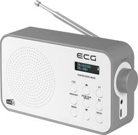 ECG RD 110 DAB White | DAB+/FM Radio | 30 FM/ 30 DAB+ Vorwahlen | Alarmauswahl: Signal/Radio | Stromversorgung: Batterie/Netz |