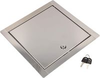 Přístupový panel KOTARBAU® o rozměrech 25x25 cm s klíčem nerezová ocel stříbrná pro přístupové šachty