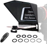 Bestview T2 Teleprompter, fur Smartphone / Tablet / DSLR-Kamera Teleprompter Prompter mit ferngesteuerten Objektivadapterringen