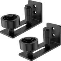 2er Set Schiebetür Bodenführung unten | 2 verstellbare Rollen | 2 Stück Bodenführung für diverse Schiebetüre | Rollenführung - Laufschiene inkl. Schrauben | Scheunentor Führung, Befestigung am Boden