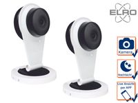 2x Überwachungskamera mit Aufzeichnung ELRO Smart Home Alarmanlage AS8000  App