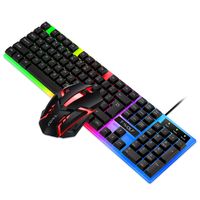 Gaming Tastatur Keyboard Maus Set RGB LED USB Mechanisch PC Laptop MAC/WINDOWS
