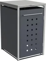 PPbin | Box na odpadky, skříň na odpadky - 1 x 240 litrů - 68x80x116cm - Box na odpadky, odpadkový koš, šedý, ModernBOX