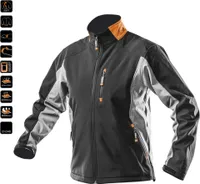 NEO TOOLS Softshell Jacket - Winddichte Jacke – Wasserdichte Softshell - Isolierte Jacke für die Arbeit - Gr. M/50