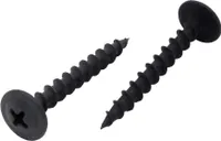 PROTEKTOR 200x Schnellbauschraube Feingewinde, Gipskarton Schrauben DIN18182-2, FN 4,2mm x 35 mm Schwarz Trockenbau Schrauben, Rigipsschrauben,  Germany