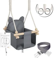 MAMOI® Babyschaukel, Baby schaukel Indoor und Outdoor, Kinderschaukel aus Holz, Holzschaukel für Kinder, Schaukeln für türrahmen, Türschaukel, Swing, Kleinkinderschaukel ab 1 jahr für Kinderzimmer