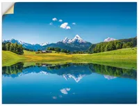 selbstklebend Alpen Berge ARTland Wandbild,