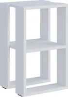DECORTIE Lonie Moderner Nachttisch, Weiß  34 x 30 x 55 cm