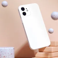 Baseus für iPhone 12 Case Dirtproof Anti-Fingerprint Shockproof mit Linsenschutzflüssigkeit Silikon Schutzhülle - Grün