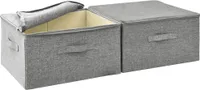 vidaXL Úložné boxy 2 ks Látkové 43x34x23 cm Sivé