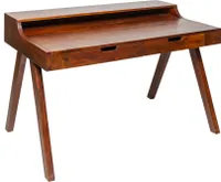 Massiver Kolonial Sekretär MONSOON 100cm Akazie Holz Schreibtisch Schminktisch Markant Finish