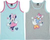 Disney tílko pro dívky - Minnie & Daisy dětské tílko modrá/šedá 110/116 (balení 2 ks)
