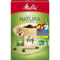 Melitta Natura Kaffeefilter Filtertüten 1x4 naturbraun 80 Stück