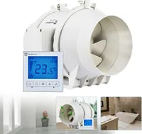 Kreisförmiger Abluftventilator 220V Lautlos Kanallüfter Lüftungsventilator Rohrventilator Badlüfter Ventilator Wandlüfter