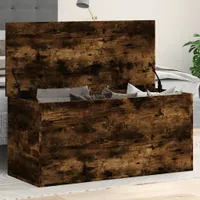 Möbel Truhe Räuchereiche 100x42x46 cm Holzwerkstoff - Sitztruhen 840664