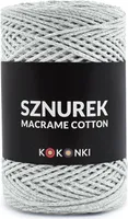 Makramee Baumwollschnur 2mm Hellgrau 200m Rolle