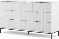 Vicco Sideboard Eliza, 140 x 81 cm mit 7 Schubladen, Weiß
