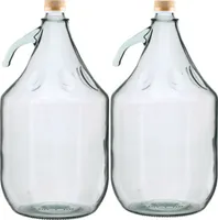 2 STÜCK Gärballon Flasche Glasballon Weinballon Glas Ballon Glasflasche 3L NEU