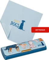 Brillenetui m.Putztuch Hunde - I love cats & dogs