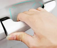 4er Set Lackschutzfolie für Auto Türgriffe | 4 Stück Lackschutzfolien für KFZ Türmulden | Universal Griffschalen Folienset gegen Kratzer | PKW Türgriff Schutz Aufkleber [transparent]