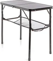 Toboli kempinkový stůl černý 80x40cm nastavitelná výška na 31/45/56/70 cm hliníkový skládací stůl skládací stůl venkovní skládací stůl pro kempování, zahradu a balkon