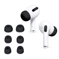 kwmobile 6x Polster kompatibel mit Apple Airpods Pro 2 / Pro 1 - 3 Größen - Silikon Ohrstöpsel In-Ear Kopfhörer