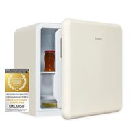 Exquisit Mini Kühlschrank CKB45-0-031F creme| Kühlbox | 47 Liter Nutzinhalt | Hotelkühlschrank | Retrostyle