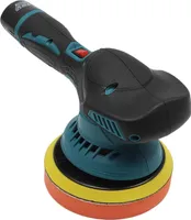 Auto Poliermaschine Exzenter Politur Akku 6 Einstellbaren Geschwindigkeiten mit 145mm Flachem Schwamm Kleine Politur Set für Auto Wachsen Polieren 12V