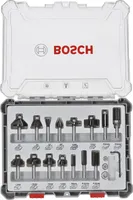 Bosch 15 tlg Mixed Fräser Set 6mm Schaft