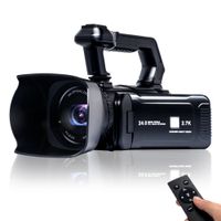 Videokamera Fine Life Pro 2,7K, digitálny fotoaparát 48 MP, videokamera so 16x optickým zoomom a 4x digitálnym zoomom, 4,0'' dotykový displej IPS