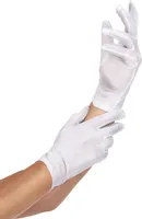 Kurze Handschuhe Kostüm-Accessoire weiss