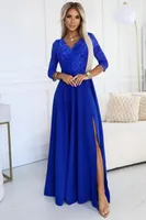 Numoco Formelle Frauenkleider Amber kornblumenblau L