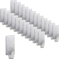relaxdays Klebehaken 24er Set eckig