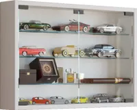 Vitrinenschrank Glas Wandschrank Vitrine Sammlervitrine Hängeschrank weiß