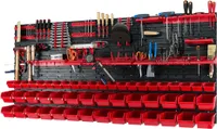 102-tlg. Set Werkzeugwand 1728 x 780 mm Werkstattregal Lochwand Stapelboxen Lagerkasten Werkstattordnung Werkzeughalterungen