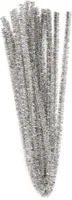 VBS Metallic-Chenille Draht, Ø 8mm, 50cm, silber,10 St
