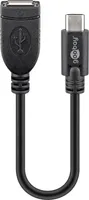 USB-C™-Verlängerungskabel, schwarz, 0.2 m