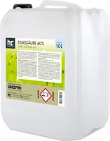 1x10 Liter hochprozentige Essigsäure 60% zur Entkalkung und Reinigung auch für den Haushaltsgebrauch geeignet