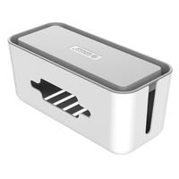 Kabelbox, Groß Schreibtisch-Organizer, ABS Kunststoff Kabelmanagement-Box, Steckdosenleiste Kabel Aufbewahrungsbox, 31*13.8*13cm
